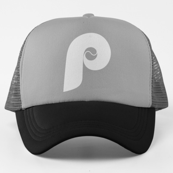 Other - NEW Philadelphia Phillies Greyscale 80 Logo Foam Trucker Snapback Hat 3TONE GREY